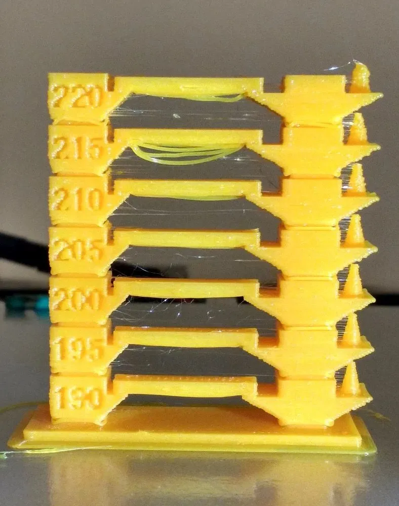 Tháp nhiệt độ giúp tối ưu cài đặt nhiệt độ vòi phun cho vật liệu in 3D