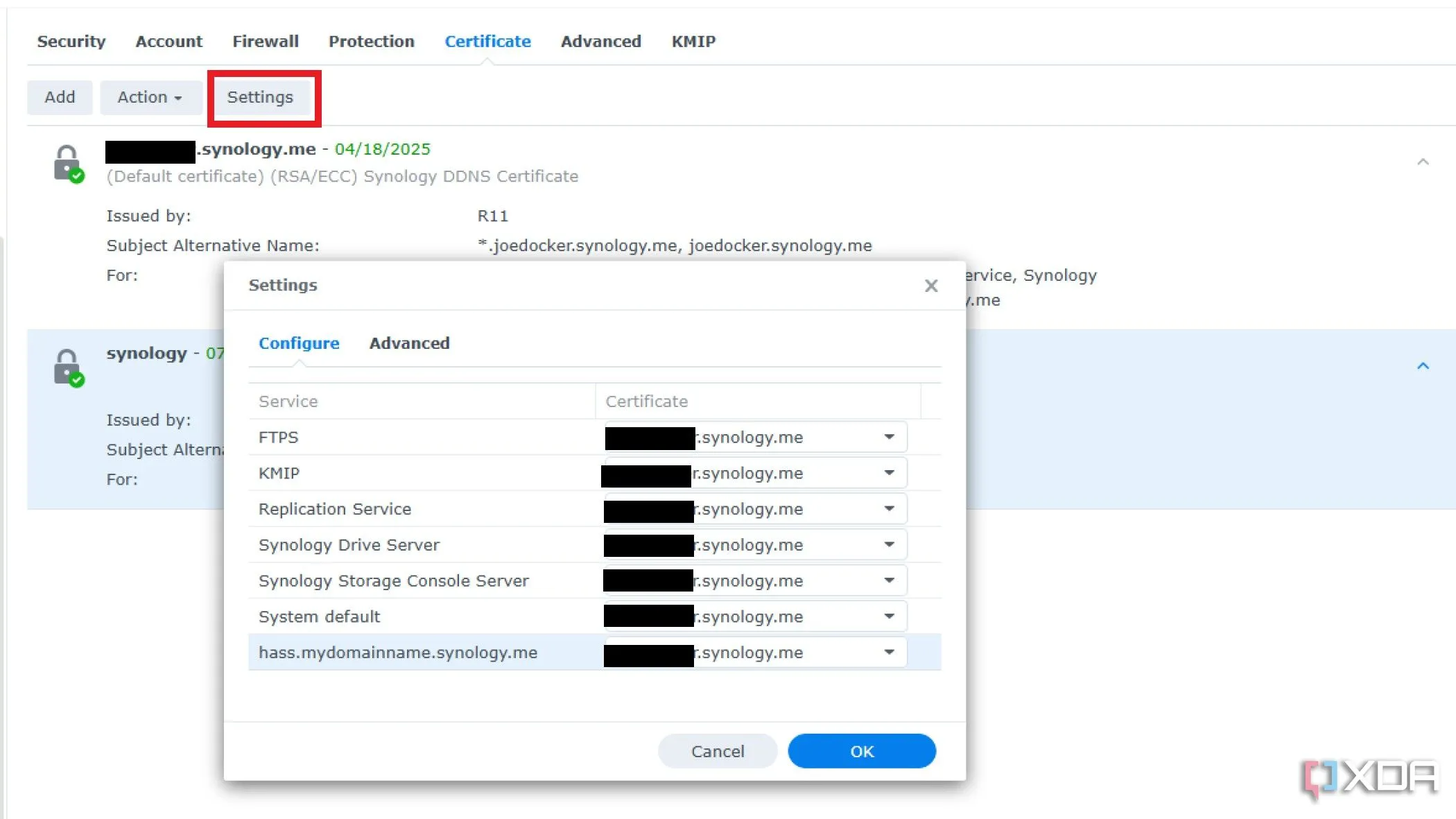 Thiết lập chứng chỉ SSL cho Reverse Proxy trong cài đặt Synology
