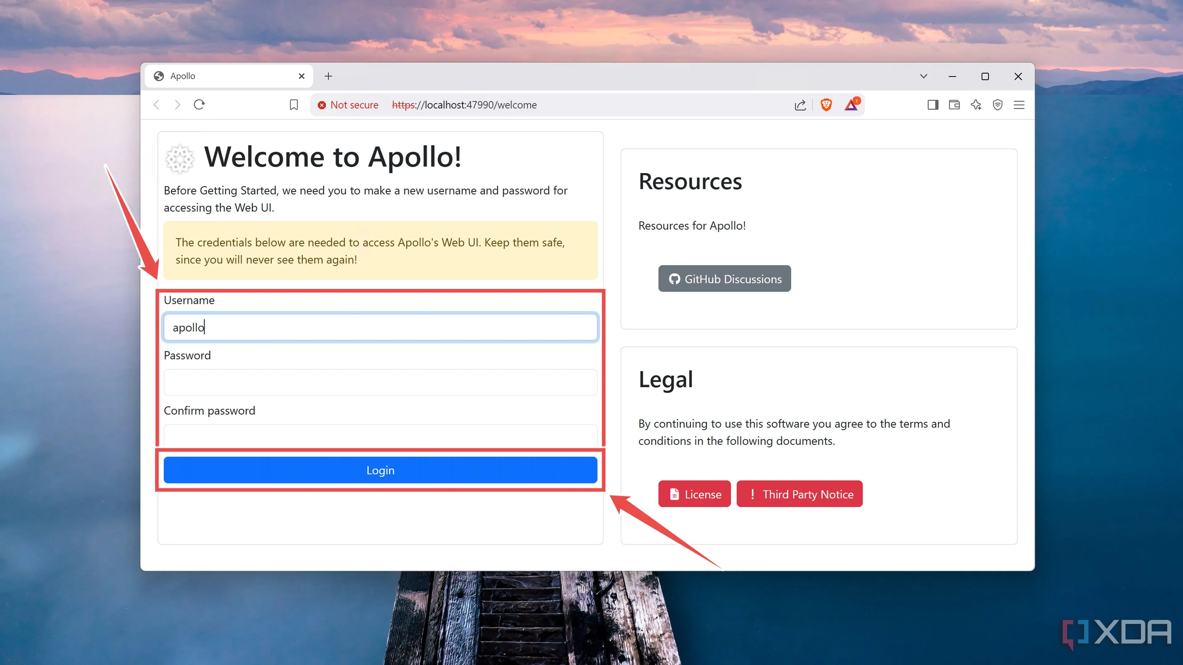Thiết lập mật khẩu cho máy chủ Apollo để bảo mật truy cập
