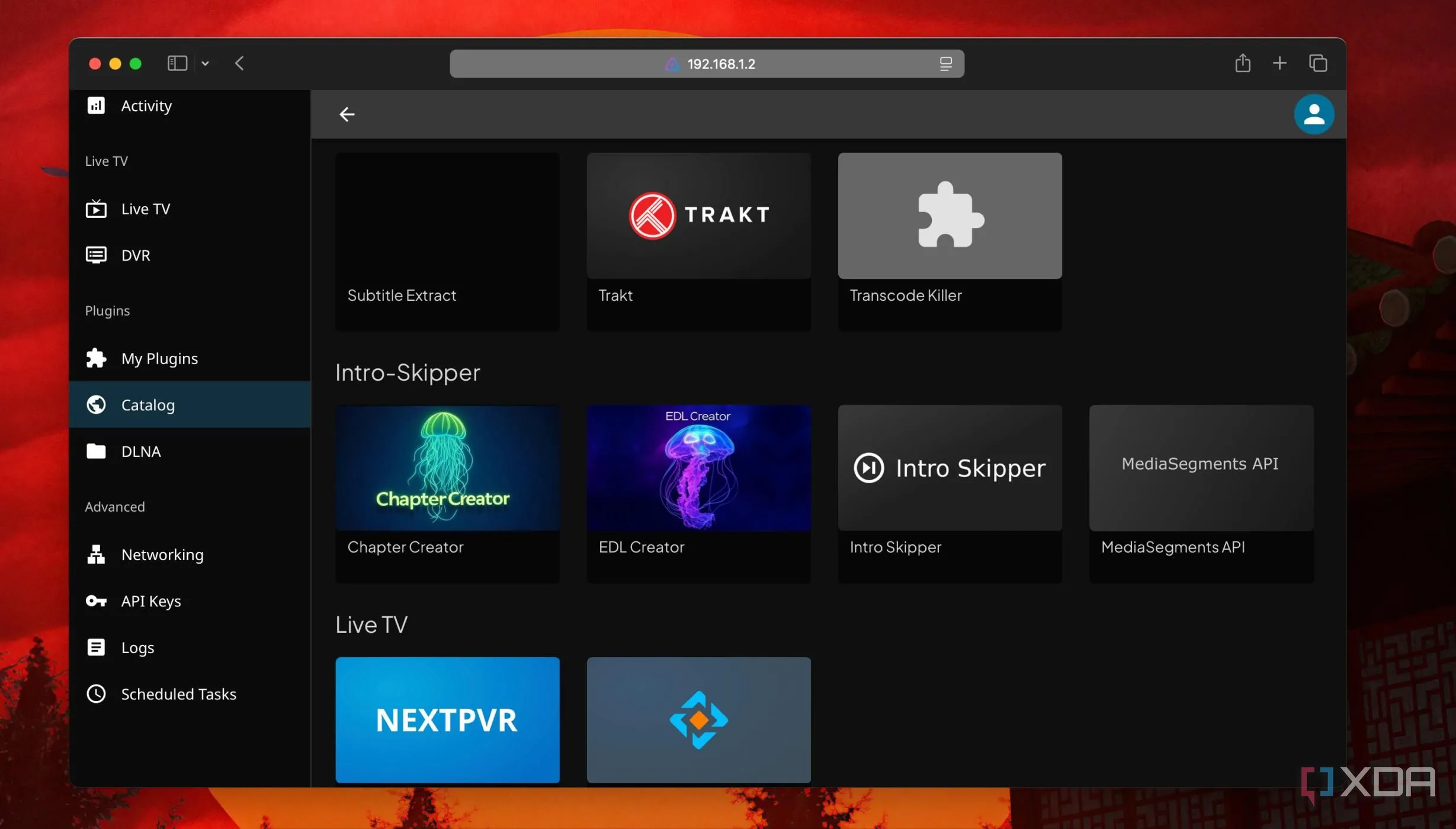 Thư viện plugin đa dạng có sẵn trong Jellyfin giúp mở rộng tính năng máy chủ media
