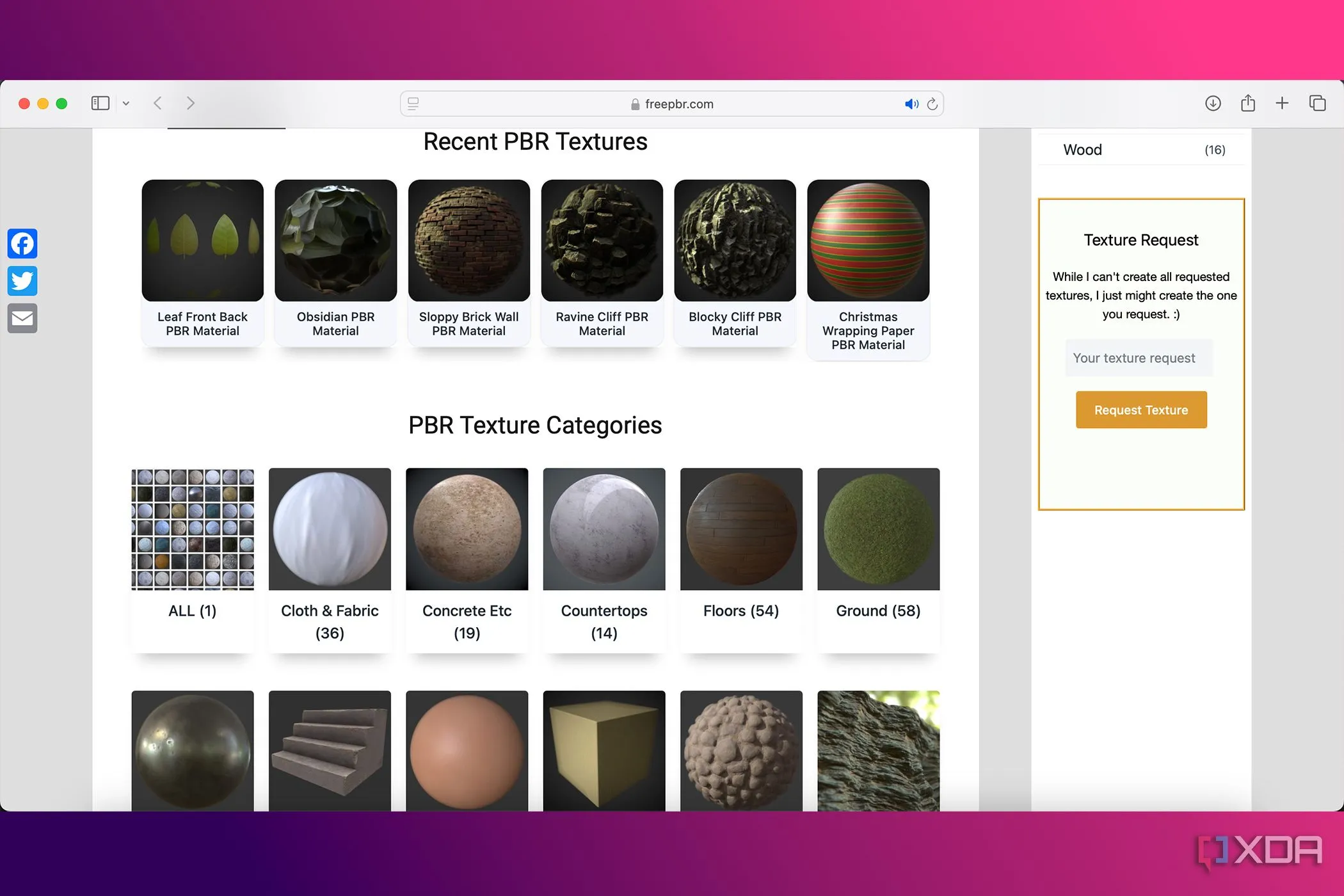 Thư viện texture 3D của Free PBR với các tài nguyên miễn phí chất lượng cao cho Blender