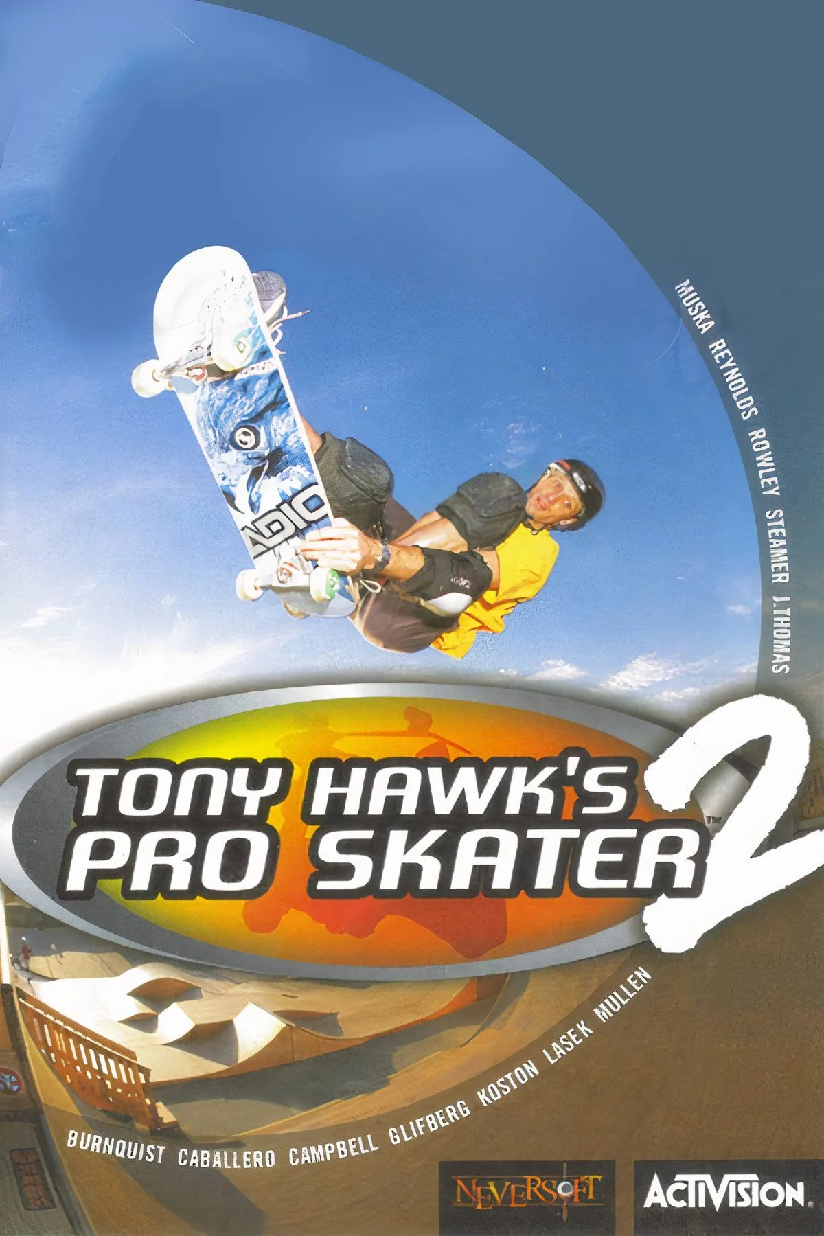 Tổng hợp cảnh chơi game Tony Hawk's Pro Skater 2 với các động tác trượt ván và môi trường đa dạng