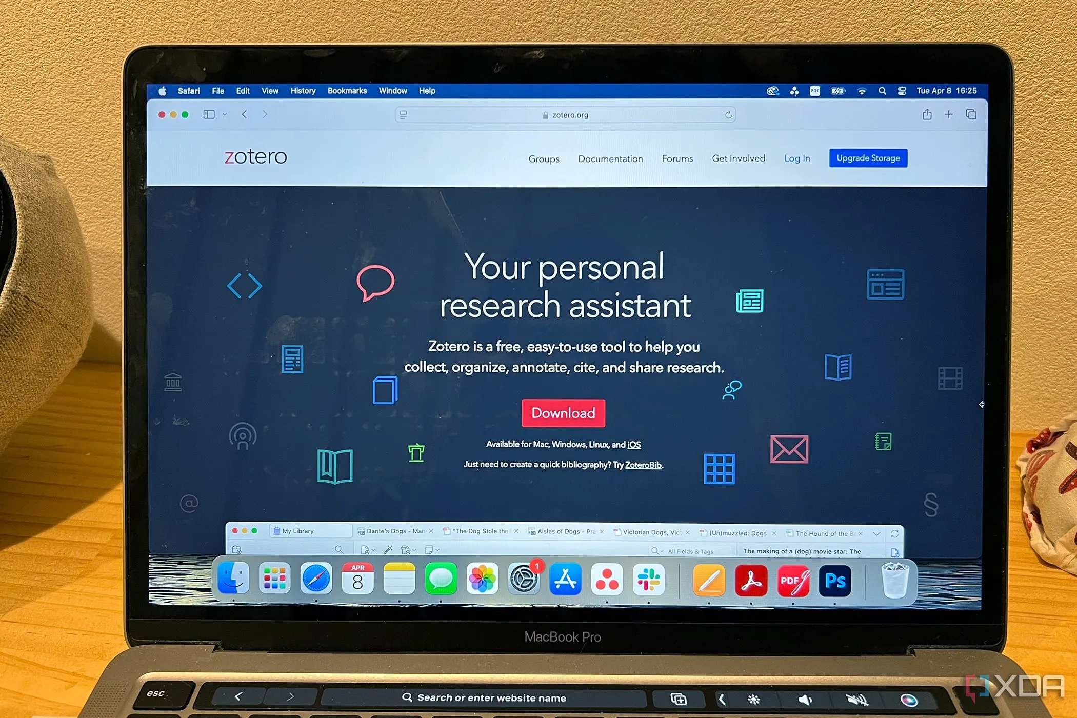 Trợ lý nghiên cứu Zotero trên MacBook