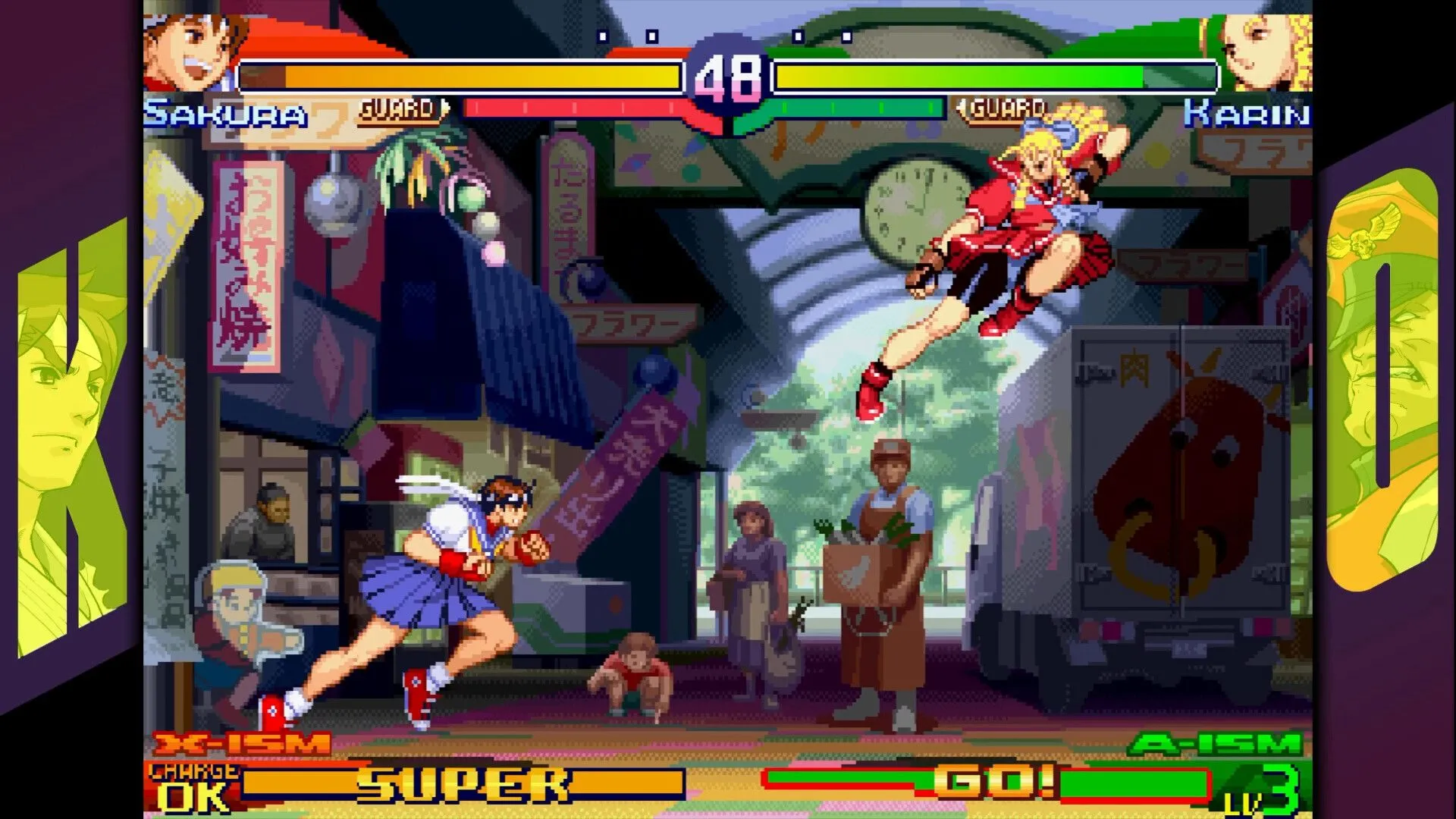 Tư liệu thiết kế nhân vật ban đầu trong chế độ Bảo tàng của Capcom Fighting Collection 2