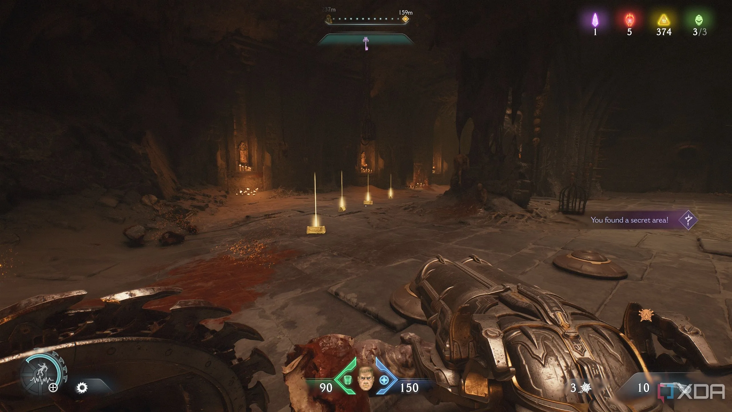 Vệt thanh vàng trong khu vực bí mật 8 của Doom The Dark Ages Chapter 10