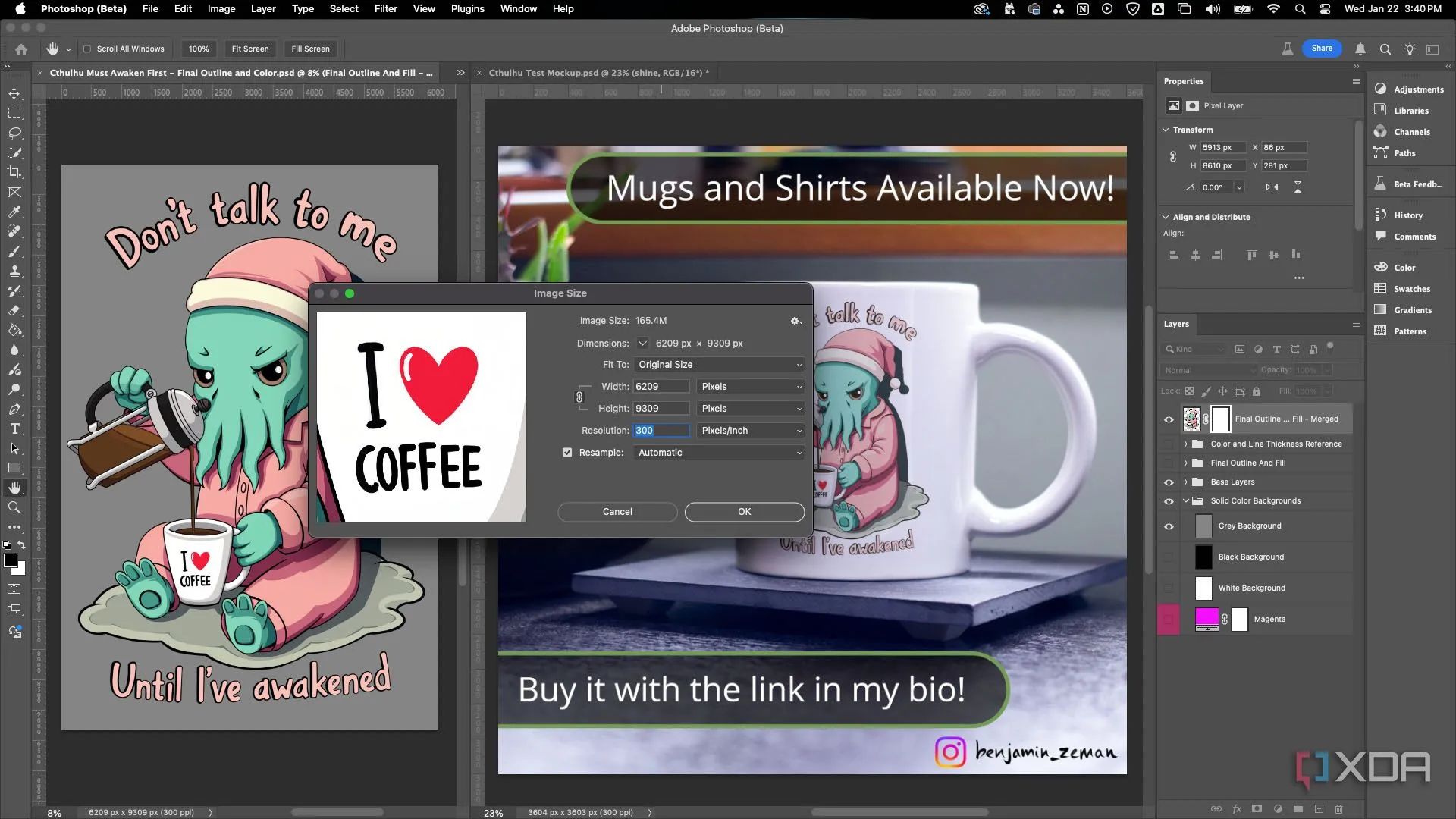 Ví dụ hình ảnh độ phân giải cao trong Photoshop