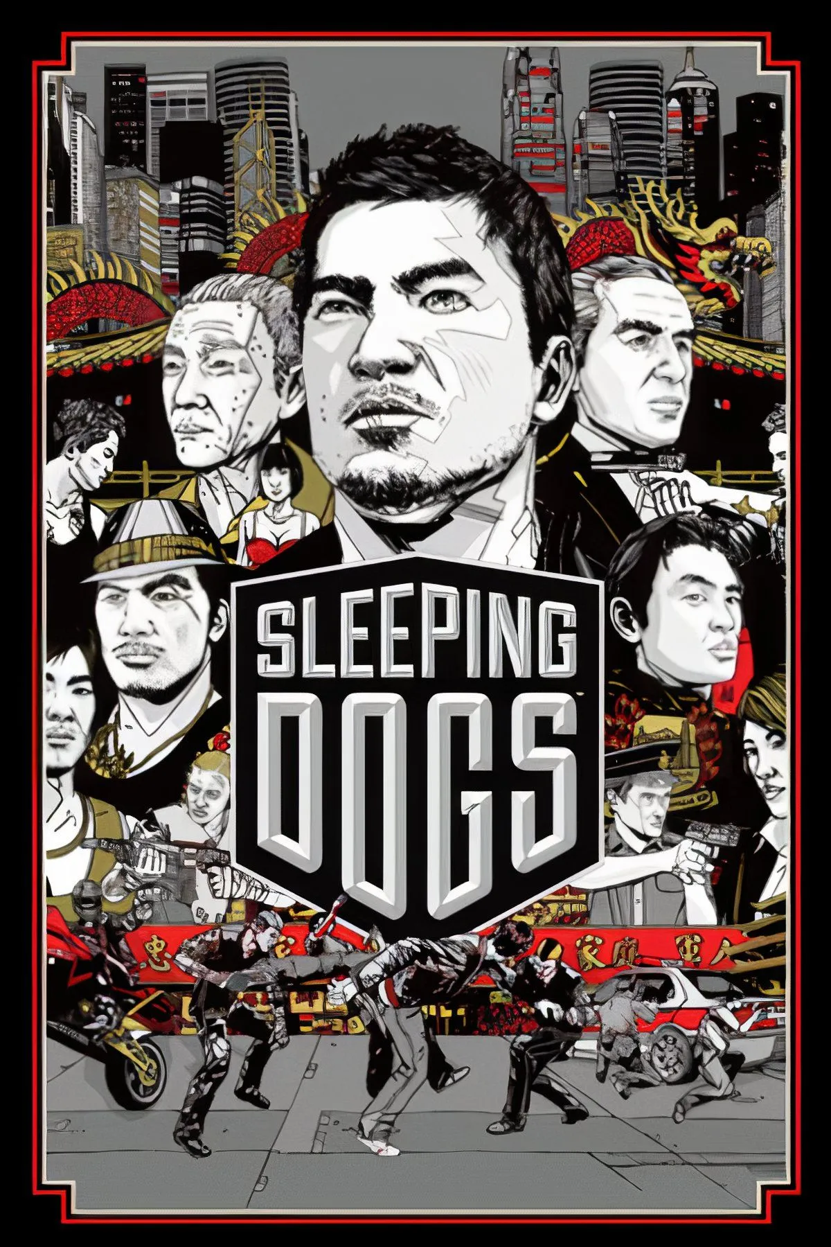 Wei Shen thực hiện võ thuật trong game hành động thế giới mở Sleeping Dogs tại Hồng Kông