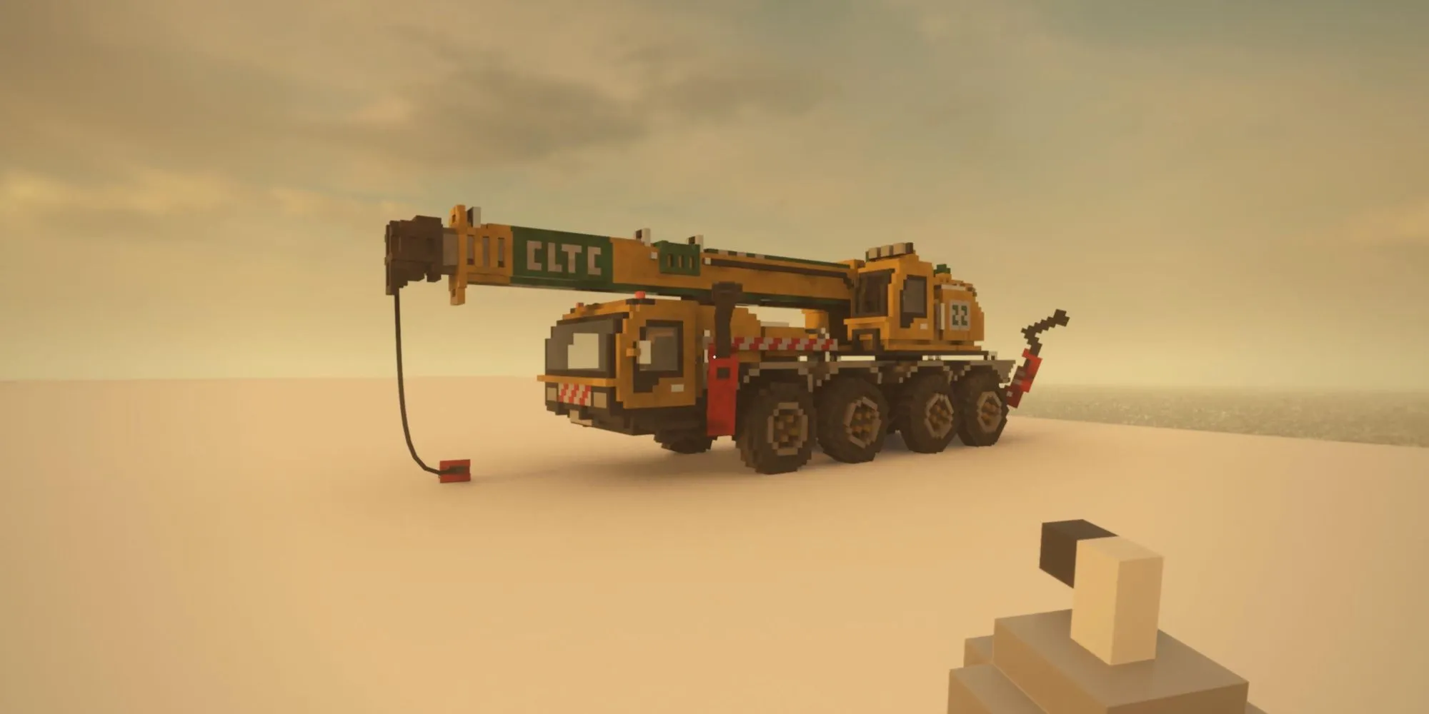 Xe tải tiện ích trong game indie Teardown, thể hiện sự sáng tạo độc đáo.