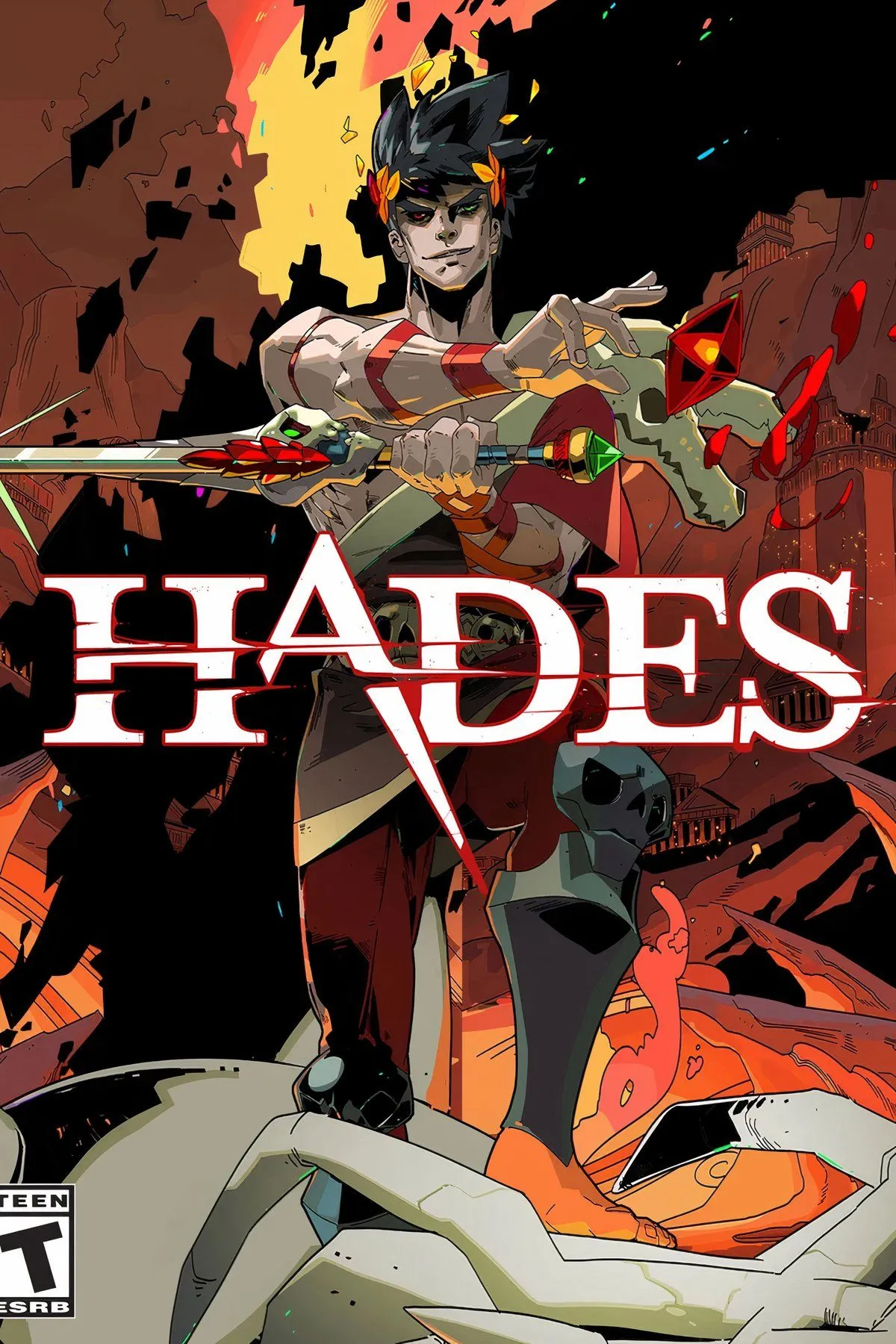 Zagreus, hoàng tử Địa ngục, đang chiến đấu với kẻ thù trong Hades, với phong cách đồ họa nghệ thuật và yếu tố roguelike hành động.